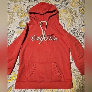 Hollister Pink Hoodie 3/4 Sleeves - Medium